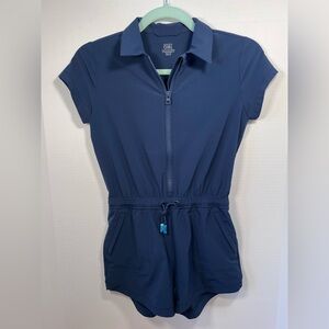 Athleta Girl Navy Vacay All Day Romper M(8/10)